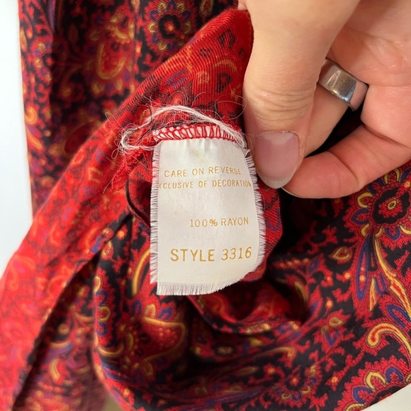 Vintage Michael Kors Paisley Slip Dress & Robe Set | Made in USA Sz S - Picture 12 of 16